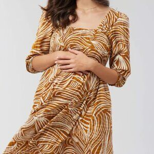 Ingrid & Isabel | The Breeze 3/4 sleeve printed midi dress | M